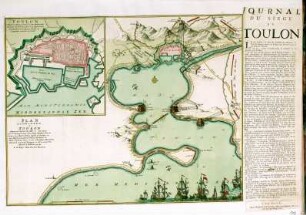 WHK 13 Spanischer Sukzessionskrieg 1701-1713 bis zum Frieden von Rastatt: Plan der Belagerung von Toulon durch die Allierten, August 1707