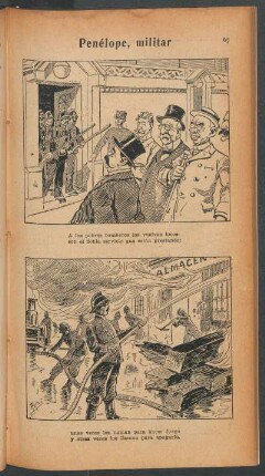 Penélope, militar - Caricatura