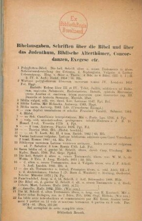 [Bibliothek Reusch : jetzt im Besitz der Univ. Bibl. Tübingen]