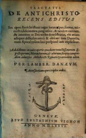 Tractatus De Antichristo