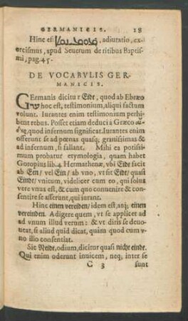 De Vocabulis Germanicis.