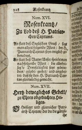 Num. XVI. Rosenkrantz/ Zu Lob deß H. Patriarchen Cajetans.
