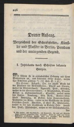 I. Jetztlebende durch Schriften bekannte Gelehrte.