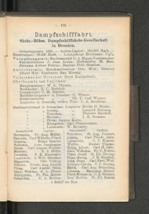 Dampfschifffahrt.