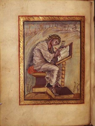 Evangelist Markus — Evangelist Matthäus, Folio 18verso