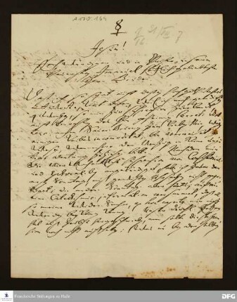 Brief von Georg Nitsch an August Hermann Francke.