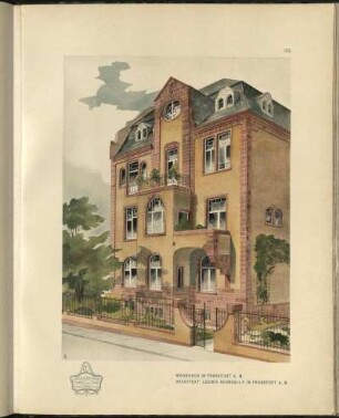 Wohnhaus in Frankfurt A. M. Architekt: Ludwig Bernoully in Frankfurt A. M.