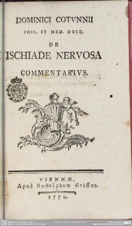 Dominici Cotunii De Ischiade Nervosa Commentarius