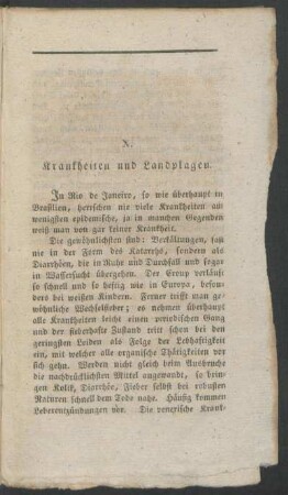 X. Krankheiten und Landplagen.