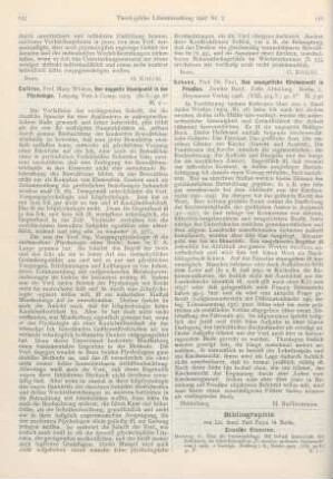 156 [Rezension] Schoen, Paul, Das evangelische Kirchenrecht in Preußen. II. Bd., 1. Abt