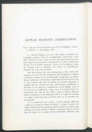 Letras hispano-americanas