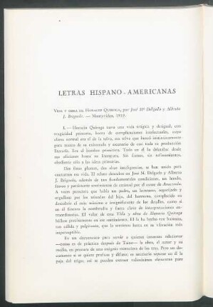 Letras hispano-americanas