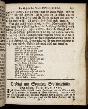 Predigt am Sonntag Septuagesimä. - Paßions-Predigt am Sonntag Esto Mihi.
