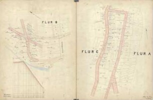 Teilansicht auf den Flur A, B und Flur C von Siegen-Klafeld
