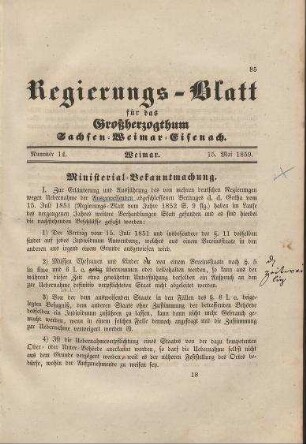 Nr. 14 : 15. Mai 1859