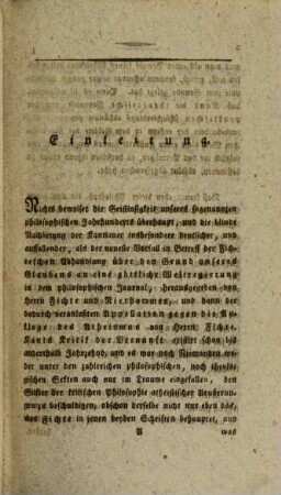 Gemeinfaßliche Darstellung des Fichteschen Systems und der daraus hervorgehenden Religionstheorie, Erster Band