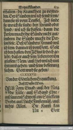 CLXXXVII. Von der Göttlichen Erquickung