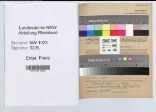 Entnazifizierung Franz Enter , geb. 03.02.1901 (Polizeibeamter)