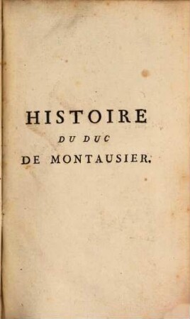 Histoire de Charles de St. Maure duc de Montausier