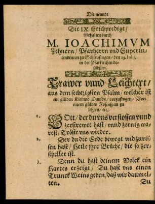 Trawer unnd Leichtext/ aus dem sechtzigsten Psalm/ [...]