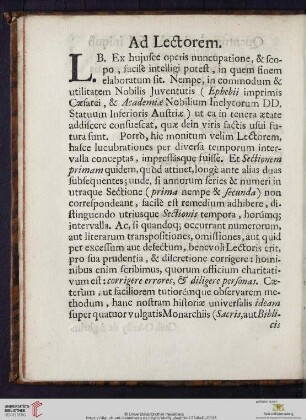 Ad lectorem
