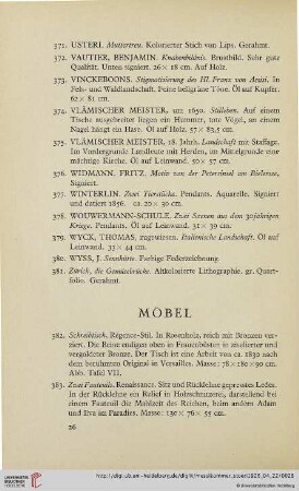 Möbel (Nr. 382-415)
