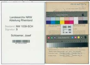 Entnazifizierung Josef Schloemer , geb. 18.07.1921 (Lehrer)