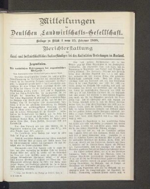 Beilage zu Stück 4 vom 25. Februar 1898.