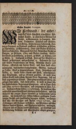 Erstes Kayserl. Privilegium