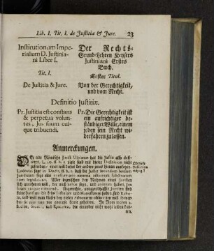 Tit I. De justitia & jure.