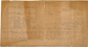 Billing, Hermann; Singen; Krankenhaus - Hauptbau, östlicher Teil (Grundriss Keller)