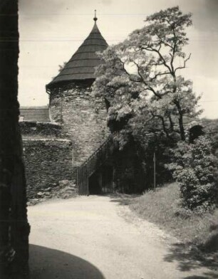 Elsterberg, Burgruine Elsterberg, Turm am Burgtor