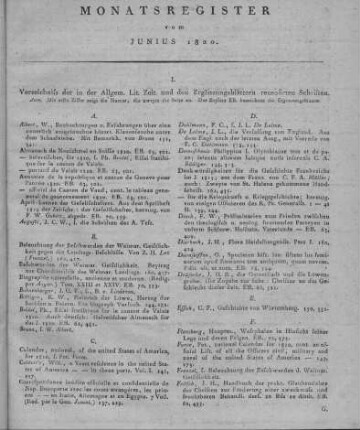 Monatsregister vom Junius