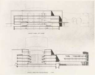 Deutsche Oper, Berlin-Charlottenburg: Foto von Inv.Nr. 35851: Schnitt Foyer, Zuschauerhaus 1:200