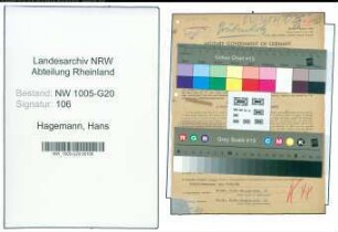 Entnazifizierung Hans Hagemann , geb. 21.02.1892 (Holzhaendler)