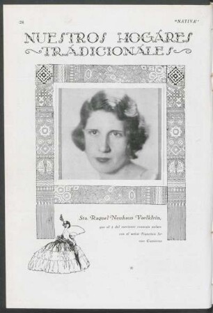 Nuestros hogares tradicionales - Sta. Raquel Neuhaus Voelklein