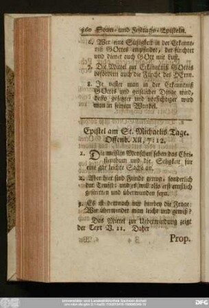 Epistel am St. Michaelis-Tage. Offenb. XII, 7 - 12.