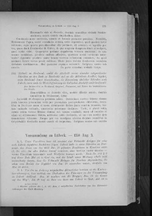 Versammlung zu Lübeck. - 1358 Aug. 3.