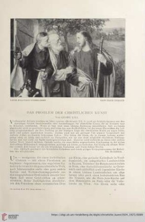 Das Problem der Christlichen Kunst
