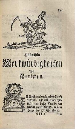 Versuch einer Beschreibung historischer und natürlicher Merkwürdigkeiten der Landschaft Basel, 8. Beticken