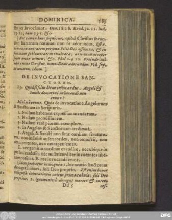 De Invocatione Sanctorum.