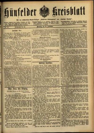Ausgabe vom Dienstag, den 30. September 1913.