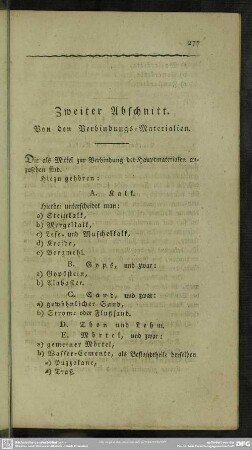 Zweiter Abschnitt. Von den Verbindungs-Materialien