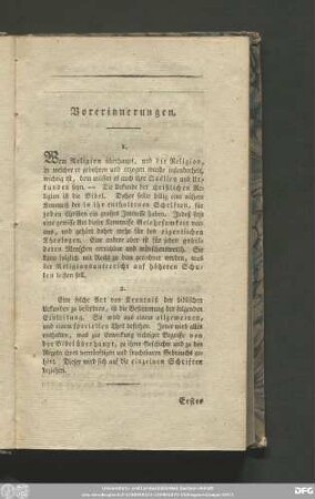 Vorerinnerungen.