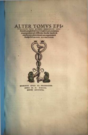 Opus epistolarum divi Hieronymi Stridonensis, 2