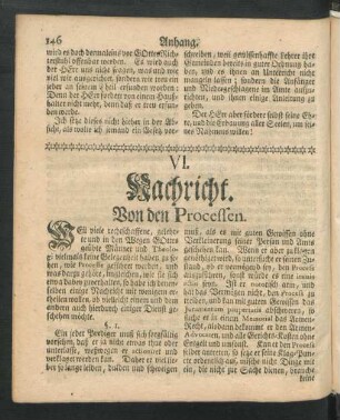 VI. Nachricht. Von den Processen