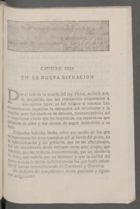 Capítulo XXIX - En la nueva situación