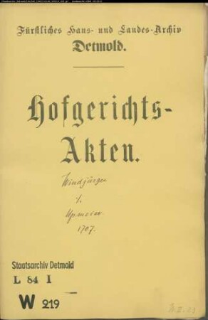 Windjürgens Erben gegen Upmeyer auf dem Uphofe - Schuldforderung