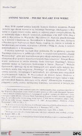 Antoni Nuceni - polski malarz XVII wieku