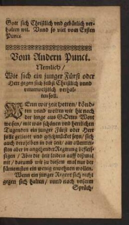 Vom Andern Punct.